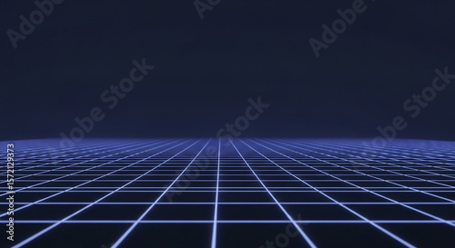 abstract blue background with grid Futuristic Neon Grid Landscape: Abstract Background & Digital Horizon