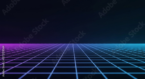 abstract blue background with grid Futuristic Neon Grid Landscape: Abstract Background & Digital 
