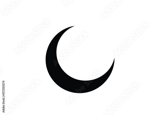 Islam religious symbol star and crescent icon