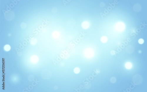 Soft Blue Bokeh Background Light, Dreamy Glow and Abstract Blur for Calm Mood Designs, Background decoration