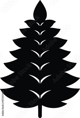 Balsam Vector Silhouette in Minimal Clean and Simple Style Silhouette Vector Art Illustration