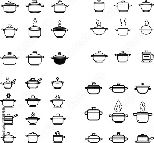 double boiler icon, double boiler illustration, cooking boiler icon, kitchen tool icon, saucepan icon, double pot icon, melting pot icon, steam pot icon, double boiler graphic, food pre