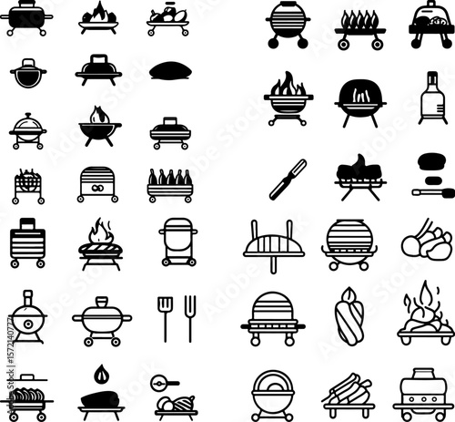 barbecue grill icon, BBQ grill icon, outdoor grill icon, charcoal grill icon, gas grill icon, electric grill icon, backyard grill icon, portable grill icon, stainless steel grill, grill