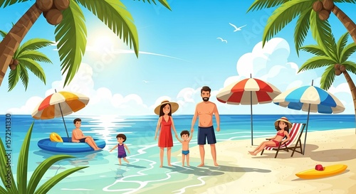 tropical beach scene
