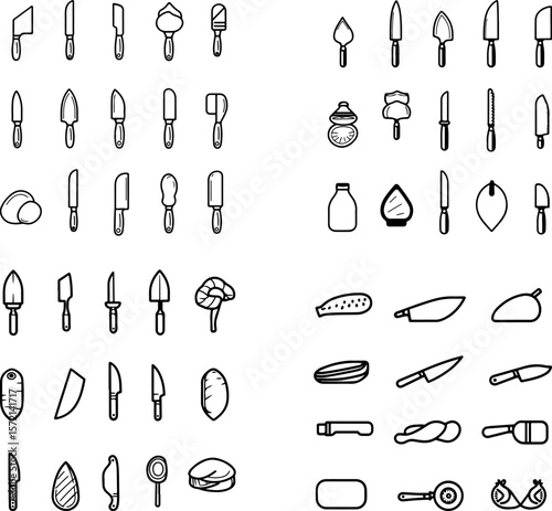 carving knife icon, slicing knife icon, roast carving knife, turkey carving knife, meat slicing knife, kitchen knife icon, long blade knife, sharp carving knife, thin blade knife, profe