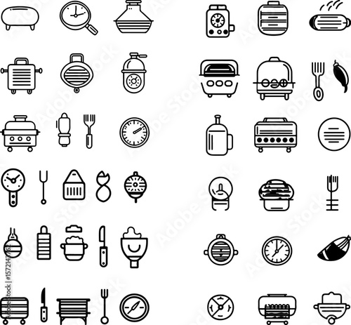 grill thermometer icon, BBQ thermometer icon, meat thermometer icon, cooking thermometer icon, smoker thermometer icon, digital grill thermometer, wireless grill thermometer, instant-re