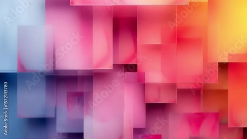 Abstract Colorful Background with Soft Gradient Shapes in Warm Hues and Cool Tones