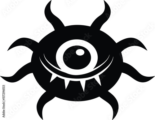 eyeball monster vector icon. Halloween Related Vector Icon.