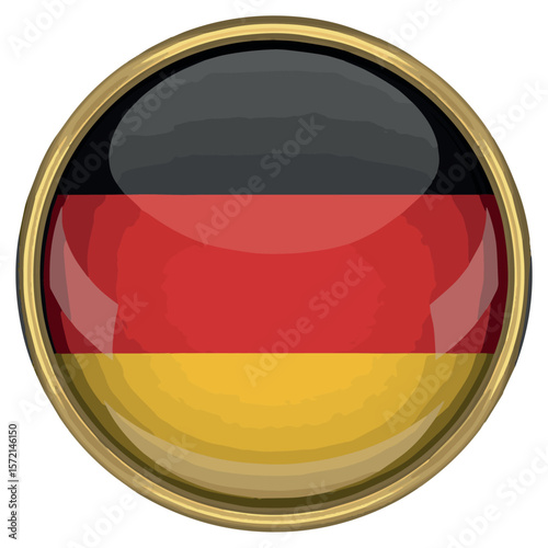 Download germany flag icon vector illustration germany national symbol country emblem round shape graphic design 