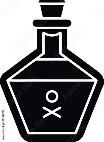poison bottle vector icon. Halloween Related Vector Icon.