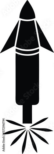 rocket firework vector icon. Halloween Related Vector Icon.