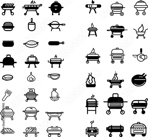 portable grill icon, compact grill icon, travel grill icon, camping grill icon, tailgate grill icon, folding grill icon, mini grill icon, lightweight grill icon, outdoor grill icon, BBQ