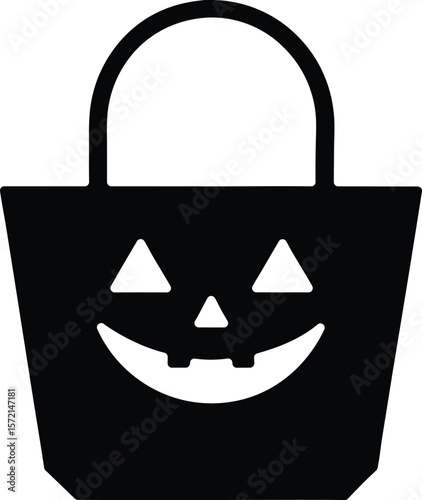 trick or treat bag vector icon. Halloween Related Vector Icon.