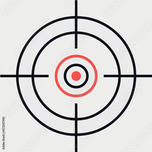 Target aim focus accuracy bullseye dartboard precision goal success achievement marketing strategy concept