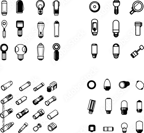flashlight icon, portable flashlight icon, handheld flashlight icon, LED flashlight icon, tactical flashlight icon, rechargeable flashlight icon, battery-powered flashlight icon, waterp