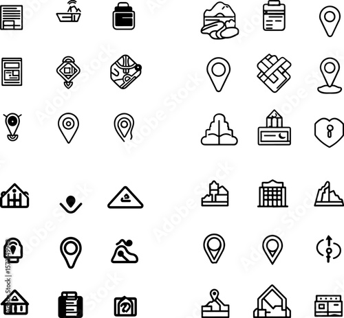 map icon, navigation map icon, travel map icon, hiking map icon, outdoor map icon, adventure map icon, folded map icon, unfolded map icon, topographic map icon, trail map icon, road map