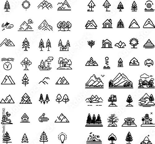 national park icon, national park symbol, park landscape, protected area, nature park, wildlife park, forest park, mountain park, national reserve, park trail, park wildlife, park flora