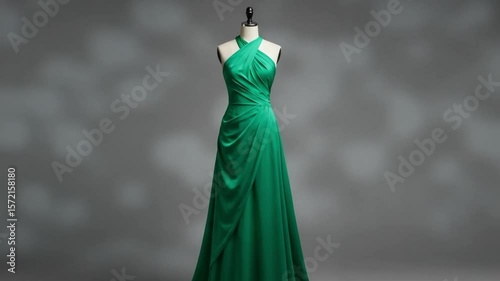 Emerald Green Cross-Strap Gown