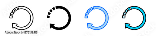 Reload Icon Set Multiple Style Collection