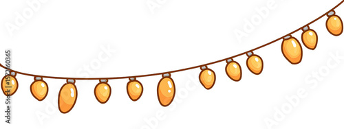 Warm glowing string of lights