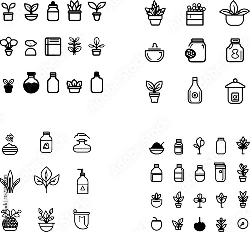 fertilizer icons, garden fertilizer, organic fertilizer, chemical fertilizer, compost fertilizer, natural fertilizer, plant food, soil enrichment, liquid fertilizer, granular fertilizer