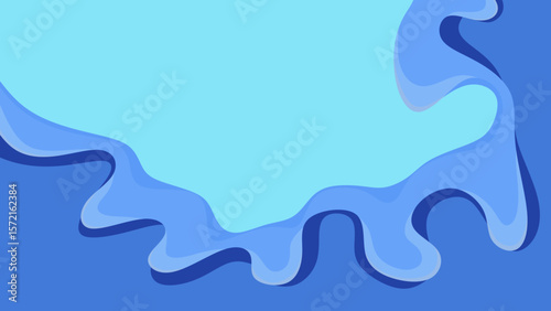 Abstract blue background. Water pattern with free space for design. Vector illustration.