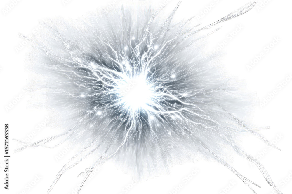 Fototapeta premium Abstract burst of white energy
