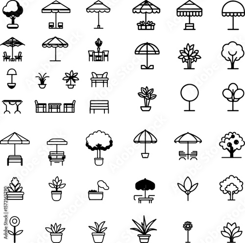 shade icons, shadow icon, plant shade, partial shade, full shade, dappled shade, filtered light, garden shade, tree shade, shaded area, cool spot, low light, indirect light, shade patte