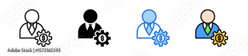 Advisor Icon Set Multiple Style Collection