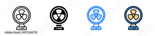 Fan Icon Set Multiple Style Collection