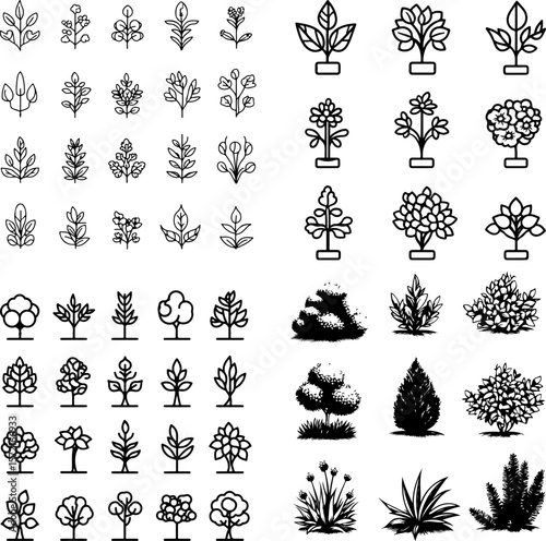 shrub icons, garden shrub, landscape shrub, ornamental shrub, flowering shrub, evergreen shrub, decorative shrub, small bush, trimmed shrub, lush shrub, backyard shrub, hedge shrub, gre