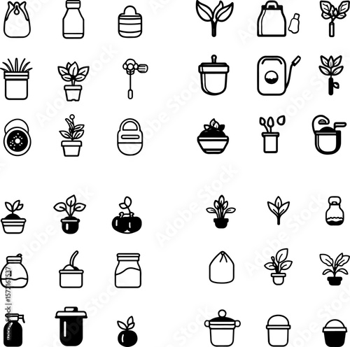 organic fertilizer icons, eco-friendly fertilizer, natural fertilizer, compost fertilizer, plant food, garden fertilizer, soil amendment, organic plant food, eco fertilizer, bio-based f