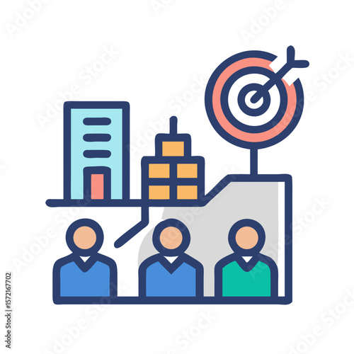 Team collaboration striving for success in the business sector