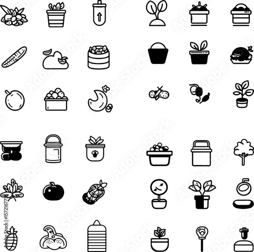 worm composting icons, vermiculture, worm bin, worm farm, composting worms, red wigglers, vermicomposting, compost worms, worm castings, organic compost, worm bedding, composting system