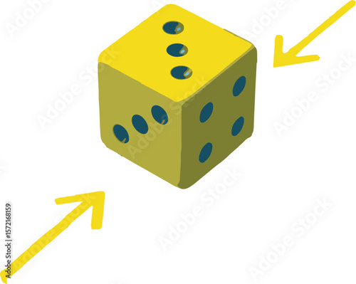 dice on white background