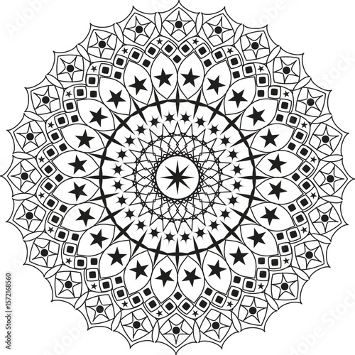 vector pattern mandala design eight