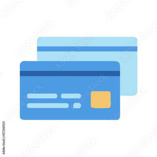 Two credit cards on White Background depicting financial transactions