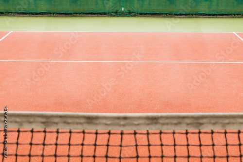 Close up view of tennis court