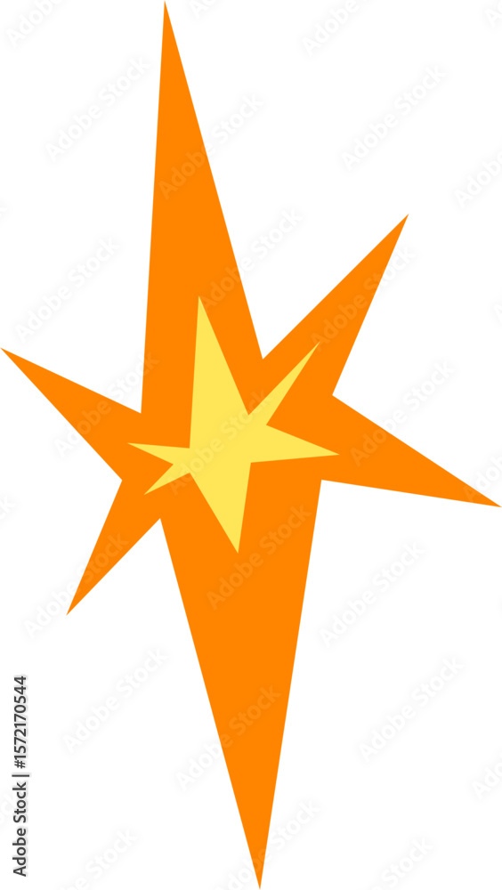 Obraz premium Geometric Starburst Tapered Icon
