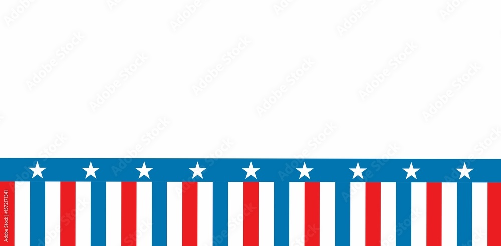 Obraz premium Featuring patriotic banner at bottom with red white stripes under blue stripe bearing white stars