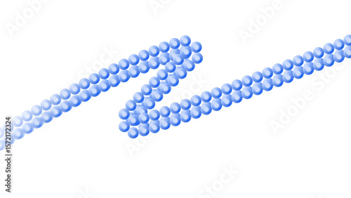 Abstract Digital Chain: A digitally rendered, elegant chain of luminous spheres stretches and curves, adding a touch of sophistication and modernity to any project or design.
