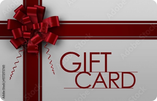 Gift card with festive bow