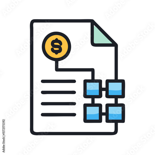 Financial report shows profit distribution in an organized structure