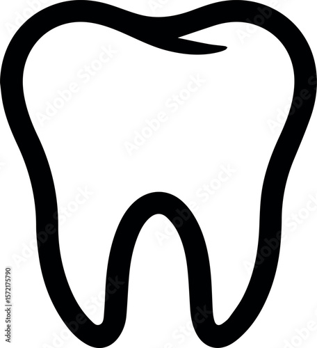 Tooth dental care teeth health oral hygiene dentist dentistry clinic clean healthy molar enamel outline icon