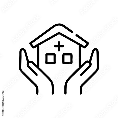 Hands holding a house symbolizing care and support for nursing homes  