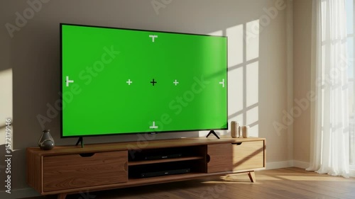Modern living room interior with tv
