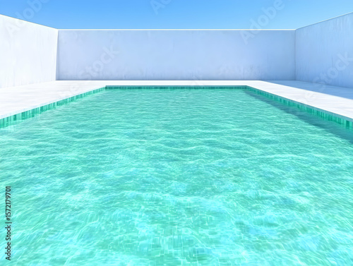 3D Render of a Modern Swimming Pool