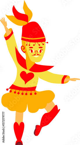 Bailarín de carnaval tradicional mexicano 