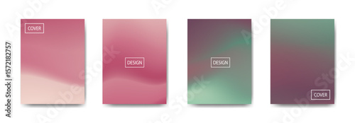 set of abstract background with beautiful gradation color, colorful background for poster flyer banner backdrop.vertical banner.cool fluid background vector illustration