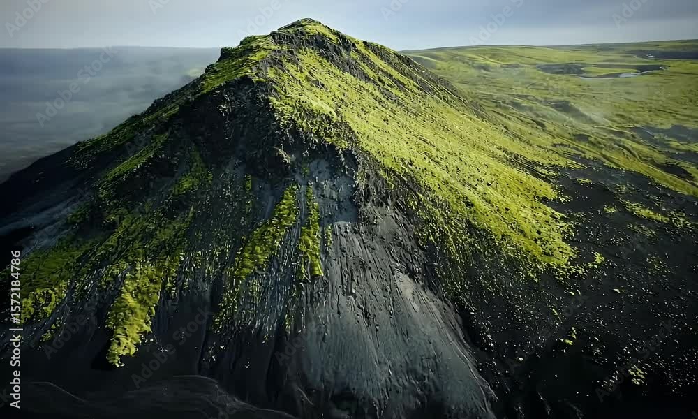 A large mountain peak, epic fantasy, 